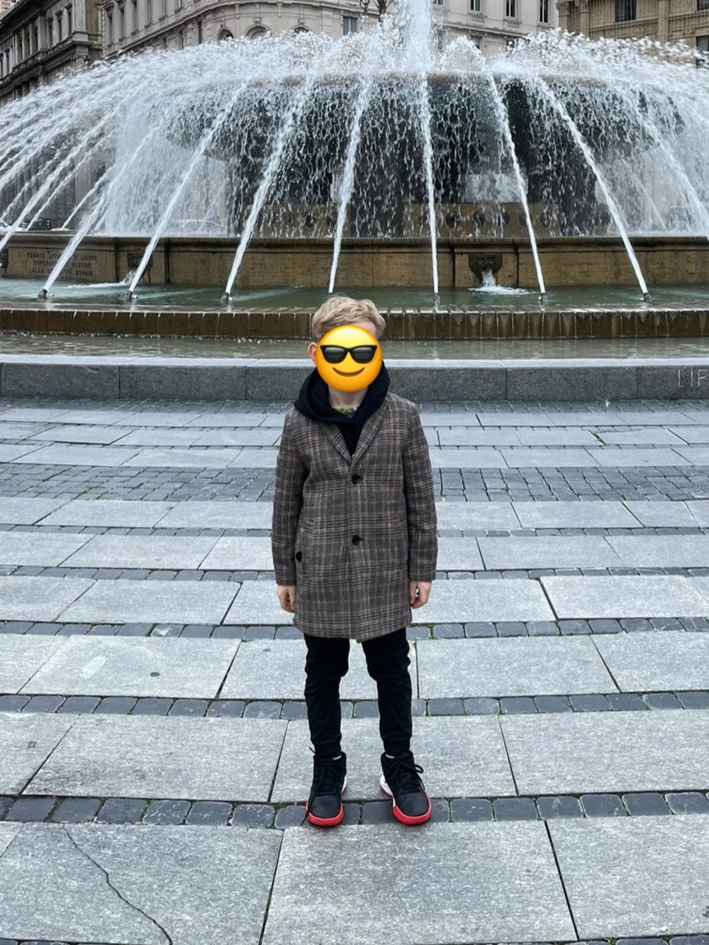 NEXT  Brown Plaid Pea Coat for Kids 6 years